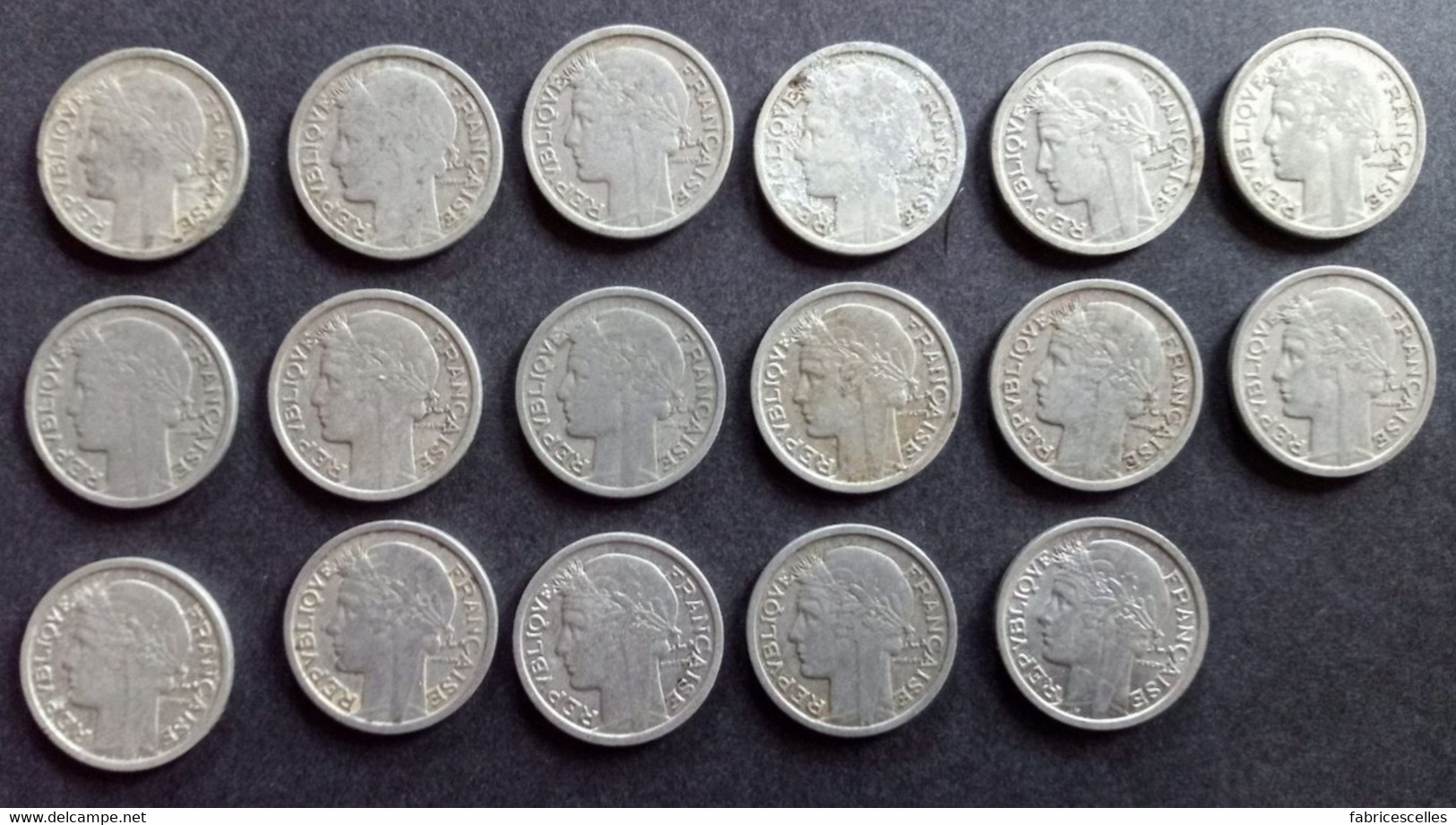 Lot De 17 Pièces 1 Franc Morlon Aluminium - 1 Franc