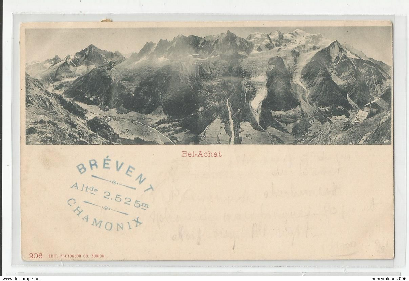 74 Haute Savoie - Bel Achat Cachet Brevent Chamonix Ed Photoglob Zurich 206 - Chamonix-Mont-Blanc