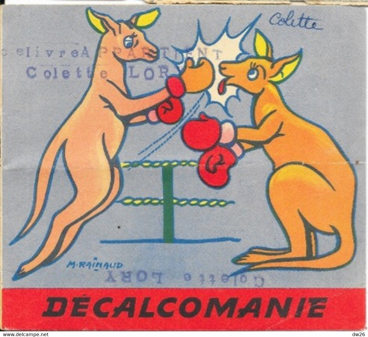 Images Décalcomanie, Animaux Sauvage (Kangourous) Illustration M. Rainaud - Editions Jesco-Imagerie, Paris - Sonstige & Ohne Zuordnung