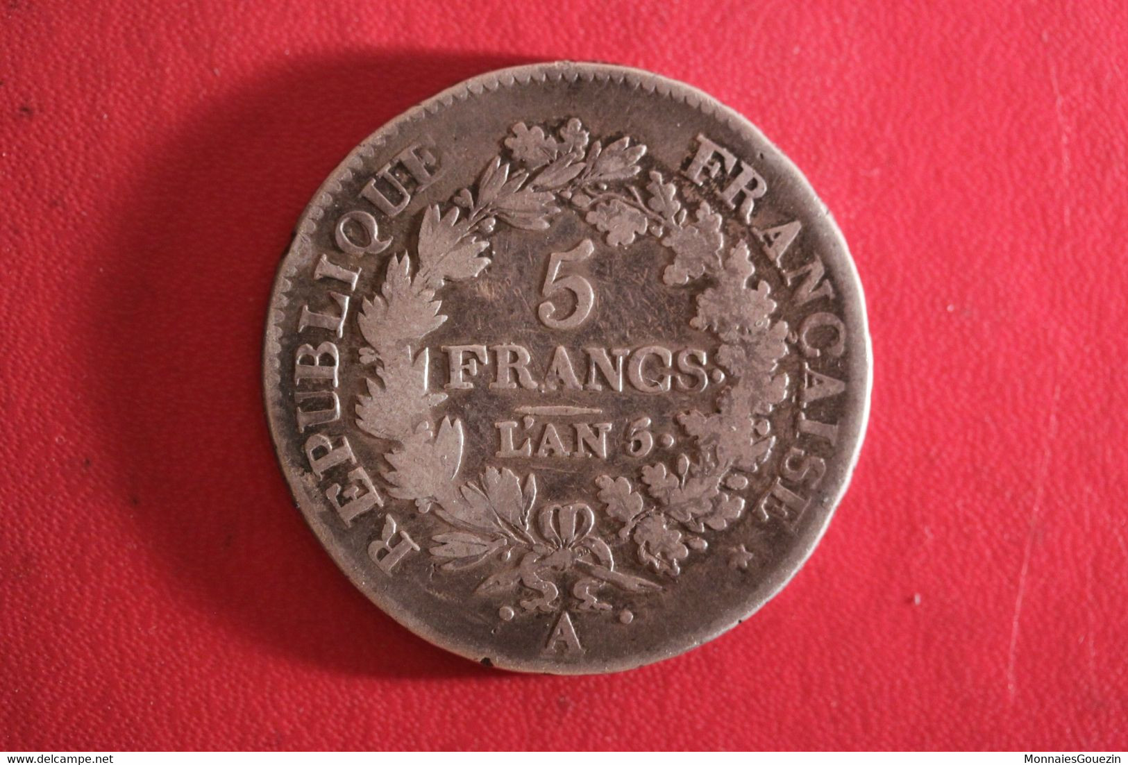 France - 5 Francs An 5 A Paris Union Et Force 6590 - 1795-1799 Direktorium