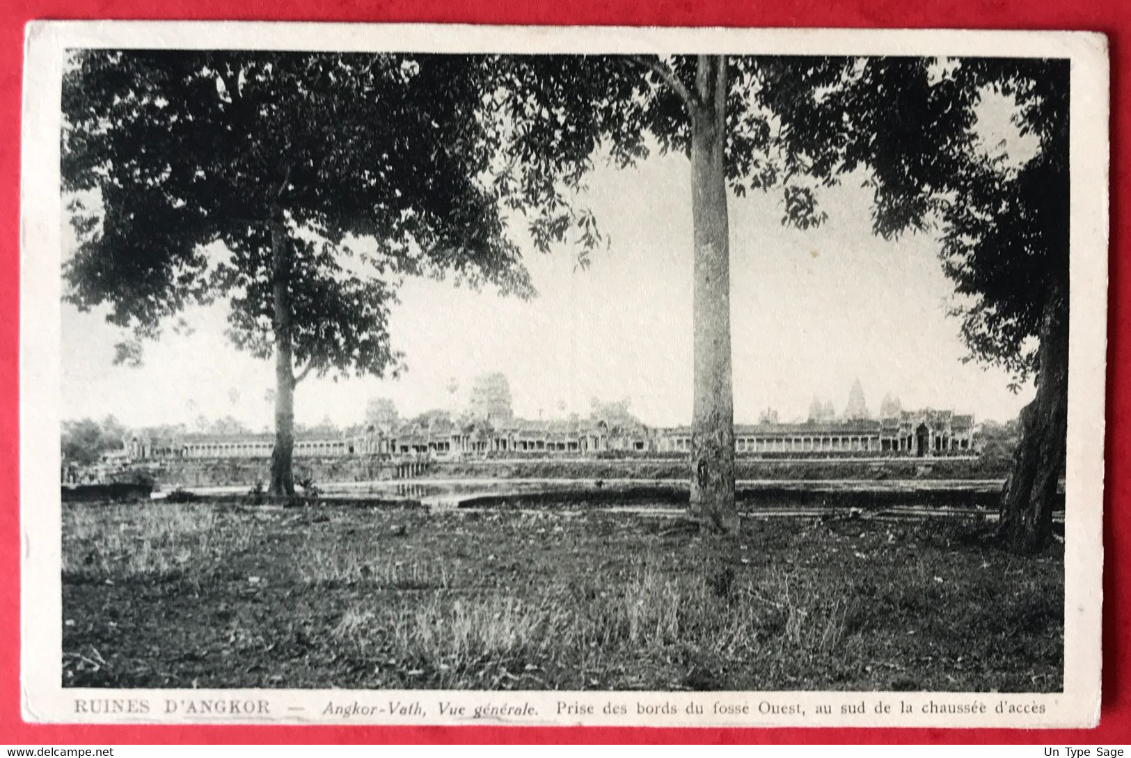 Indochine N°103 Sur CPA, TAD ANGKOR LES RUINES, Cambodge 15.1.1928 Pour La France - (C099) - Covers & Documents