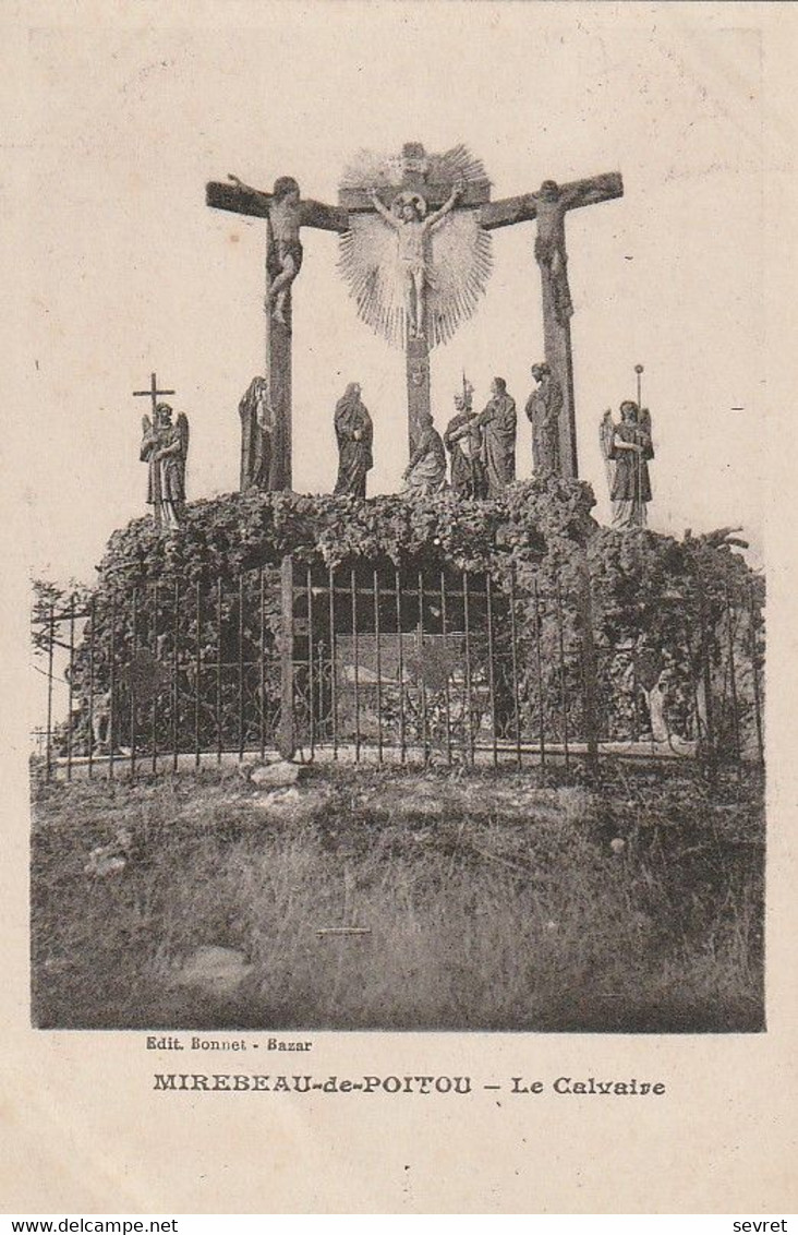 MIREBEAU-en-POITOU. - Le Calvaire . Carte RARE - Mirebeau