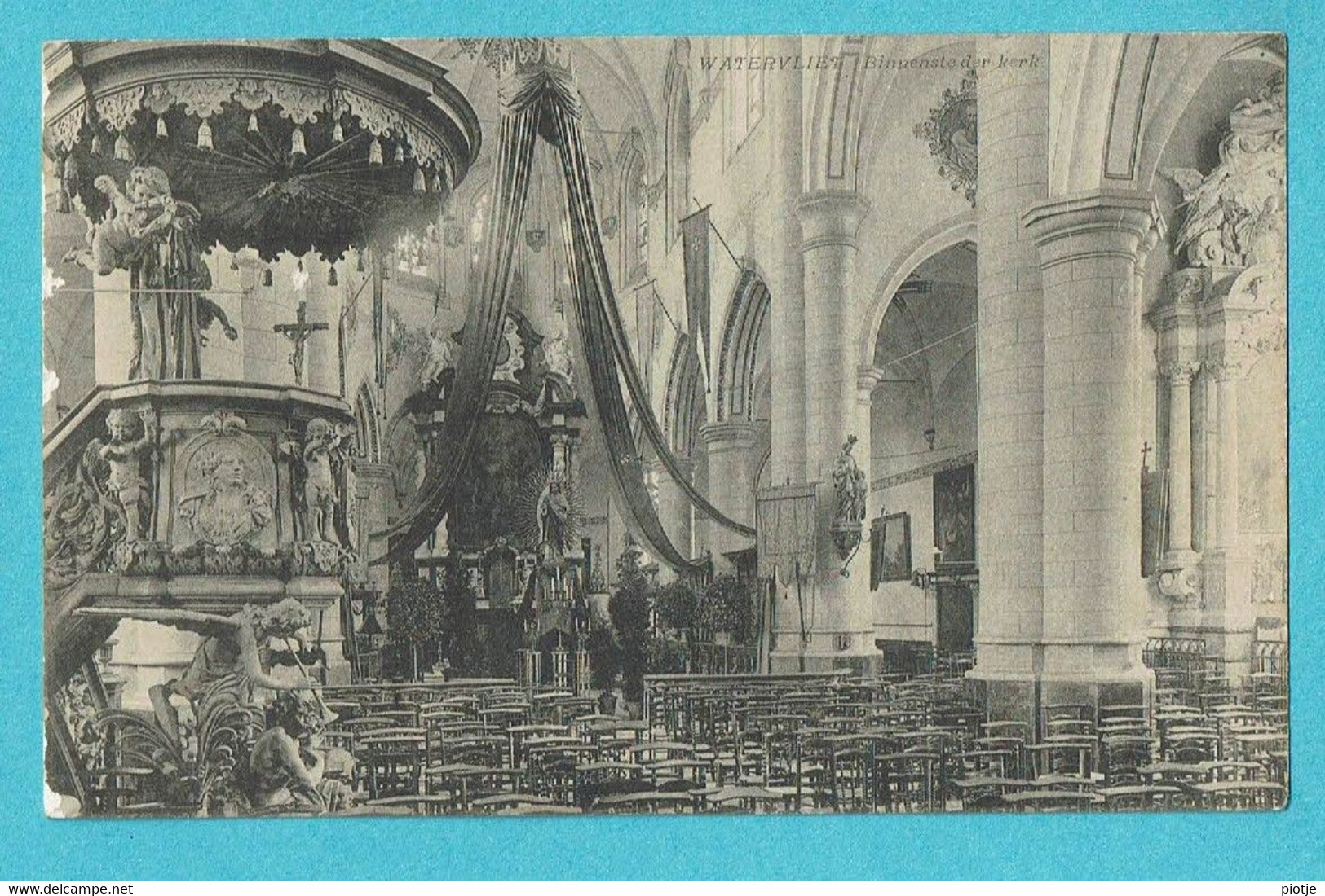 * Watervliet - Sint Laureins (Oost Vlaanderen) * (Photo Fl De Rycke Eecloo) Binnenste Der Kerk, Intérieur De L'église - Sint-Laureins