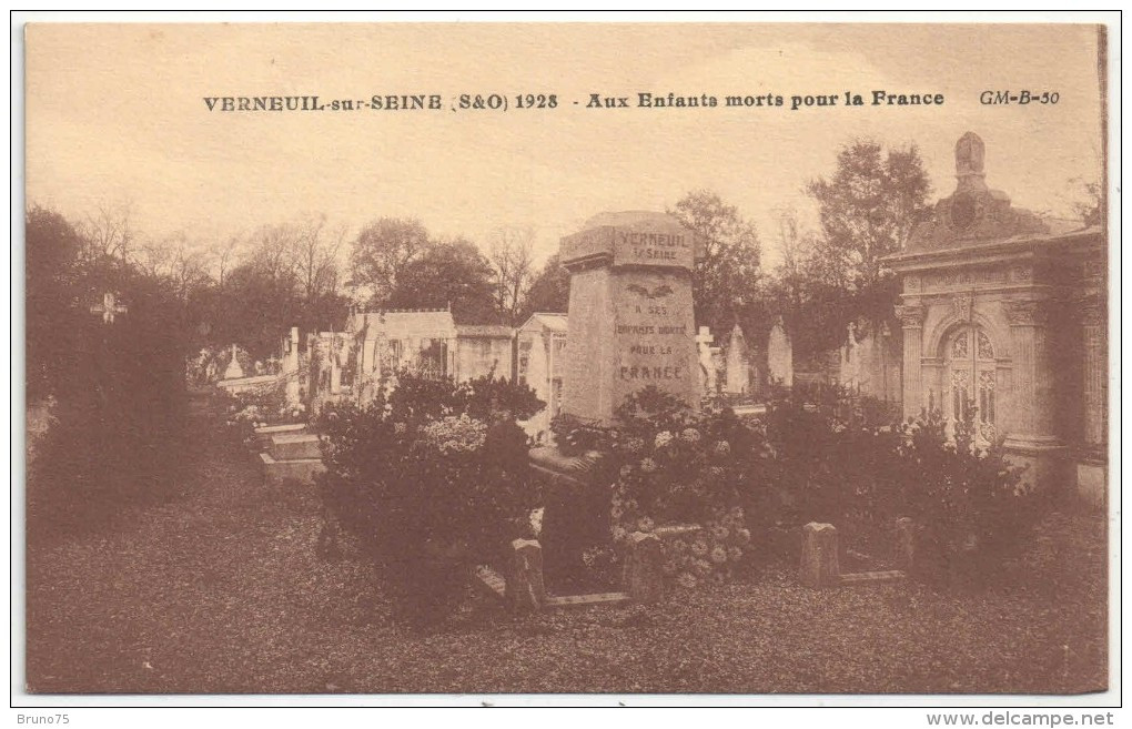 78 - VERNEUIL-SUR-SEINE - Aux Enfants Morts Pour La France - GM-B-50 - Monument Aux Morts - Verneuil Sur Seine