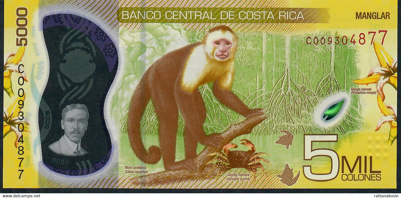 COSTA RICA NLP 5000 COLONES Signature 79 Dated 2018  Issued 2020  #C   UNC. - Costa Rica
