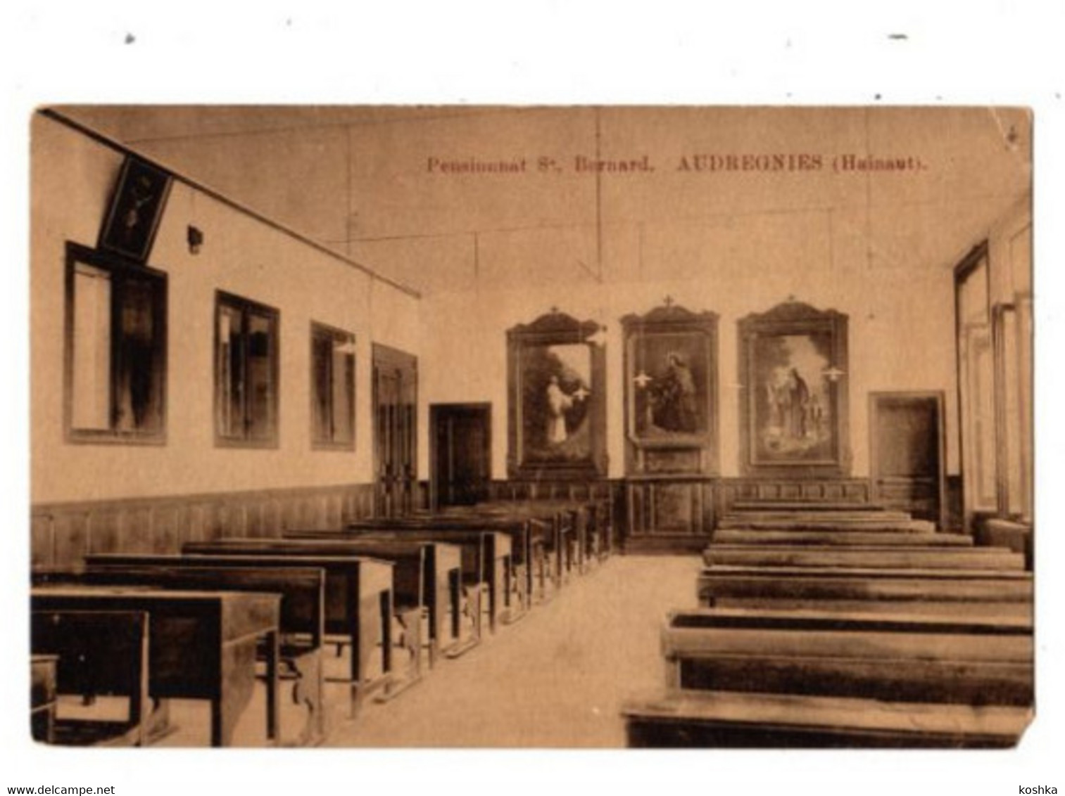AUDREGNIES - Pensionnat St Bernard - écrite - Edit : E. & B. - Quiévrain