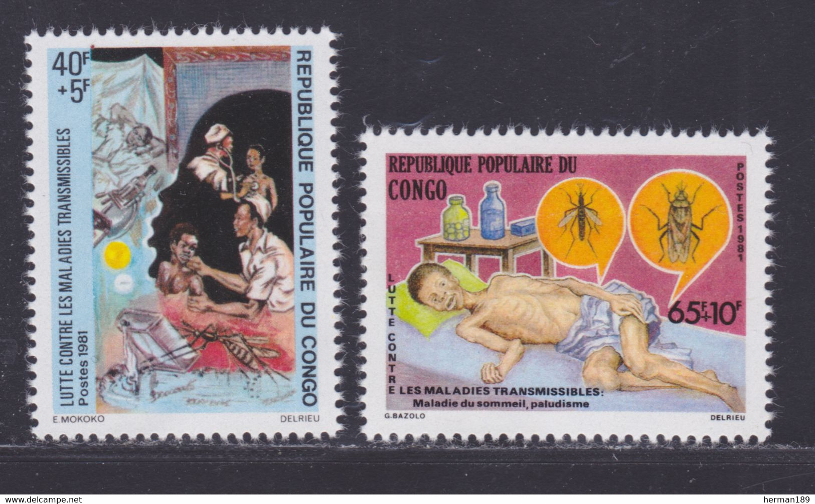 CONGO N°  633 & 634 ** MNH Neufs Sans Charnière, TB (D8007) Maladies Transmissibles - 1981 - Ungebraucht