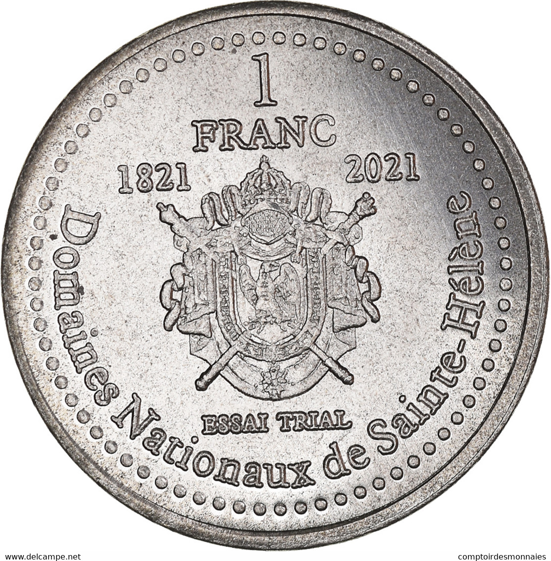 Monnaie, France, Essai Fantaisie, Franc, 2021, ST Hélène.Napoléon, SPL - Prova