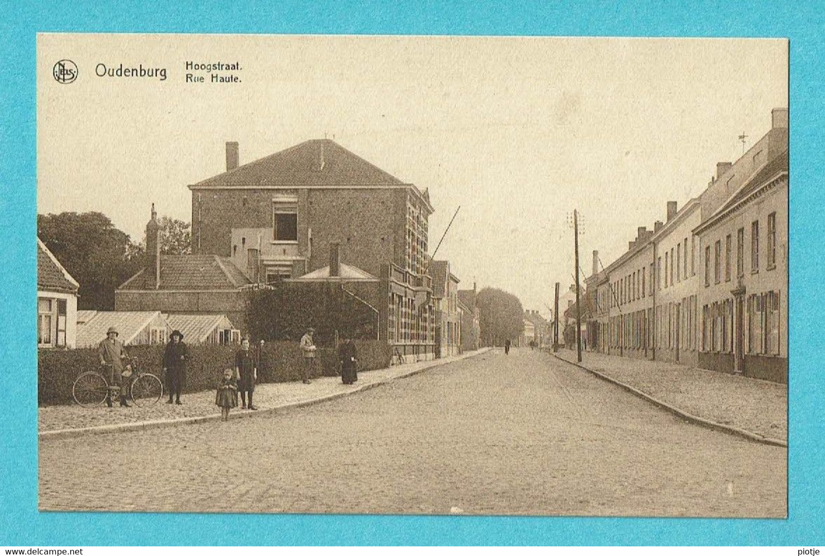 * Oudenburg (West Vlaanderen) * (Nels, Uitgever H. Muylle - Lamote) Hoogstraat, Rue Haute, Animée, Vélo, Enfant, TOP - Oudenburg