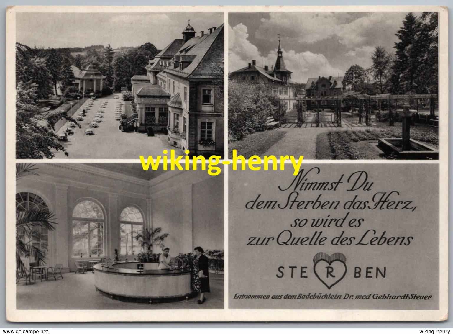 Bad Steben - S/w Mehrbildkarte 31   Stahl- Moor Und Radiumbad - Bad Steben
