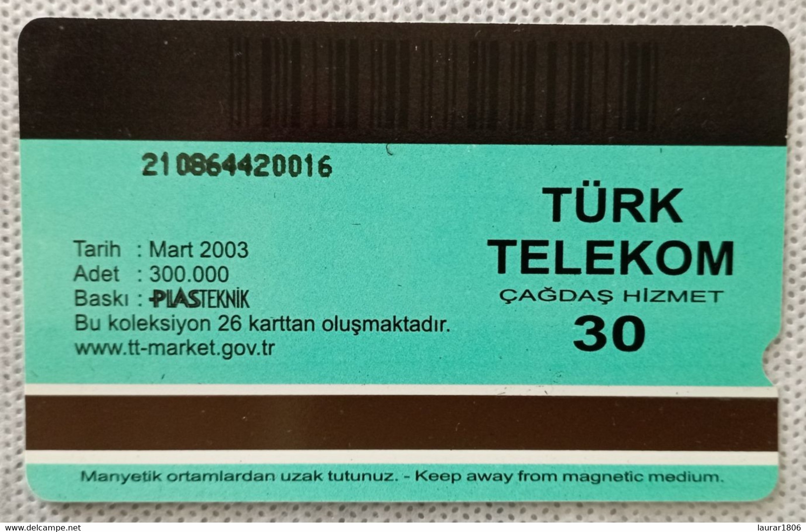 TELECARTE PHONECARD MAGNETIQUE TURQUIE - TÜRK TELEKOM - Animal / Poisson / Gros-yeux - 30 U - 2003 - EC - Türkei