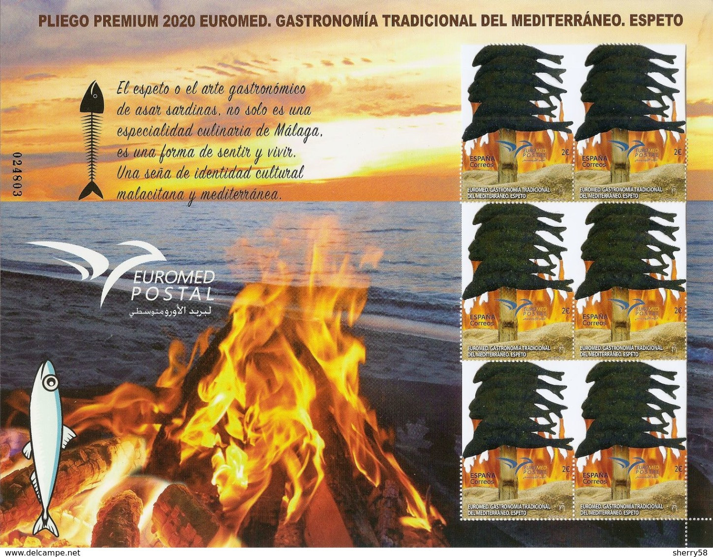 2020-ED. 5421 EN PLIEGO PREMIUM-Euromed. Gastronomía Tradicional Del Mediterráneo. Espeto - NUEVO - Full Sheets
