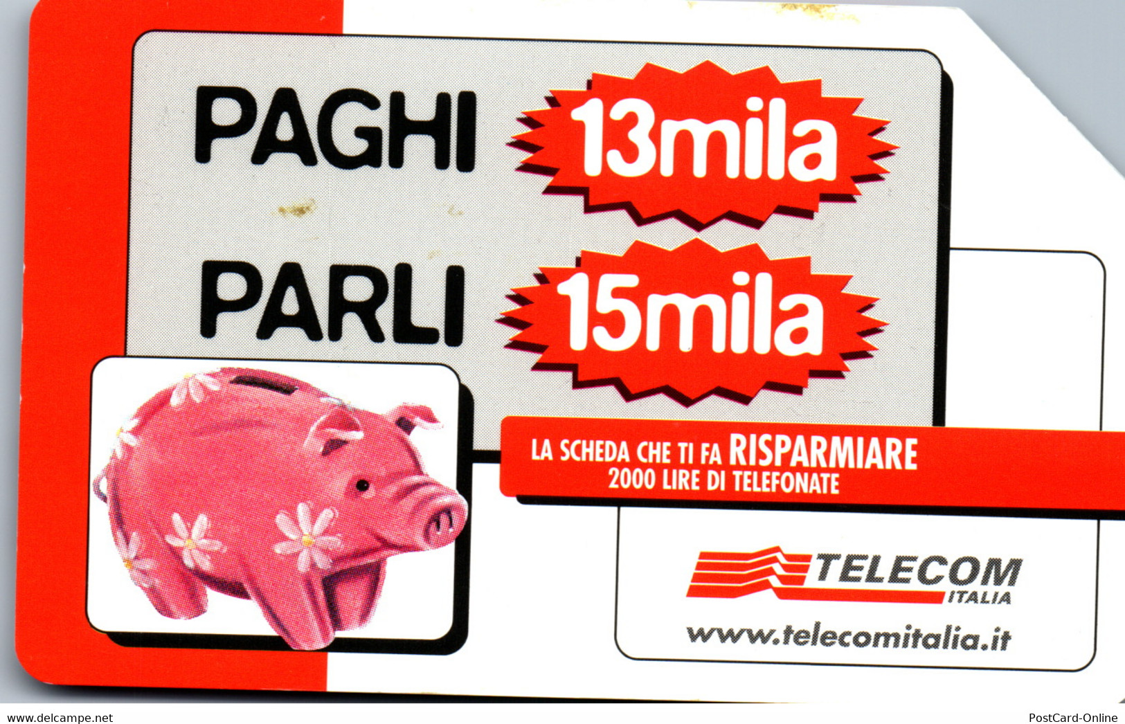 15019 - Italien - Motiv , Sparschwein - Öff. Diverse TK