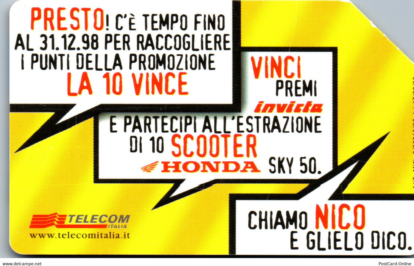 15024 - Italien - La 10 Vince , Honda Sky 50 , Nico - Öff. Diverse TK