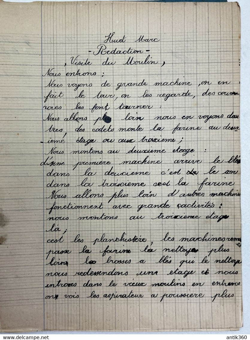 Lot Documents Sortie Scolaire Ecole Publique De Longué Jumelles Au Moulin D'Athée (53).. En 1936 1938 1941 - Sonstige & Ohne Zuordnung