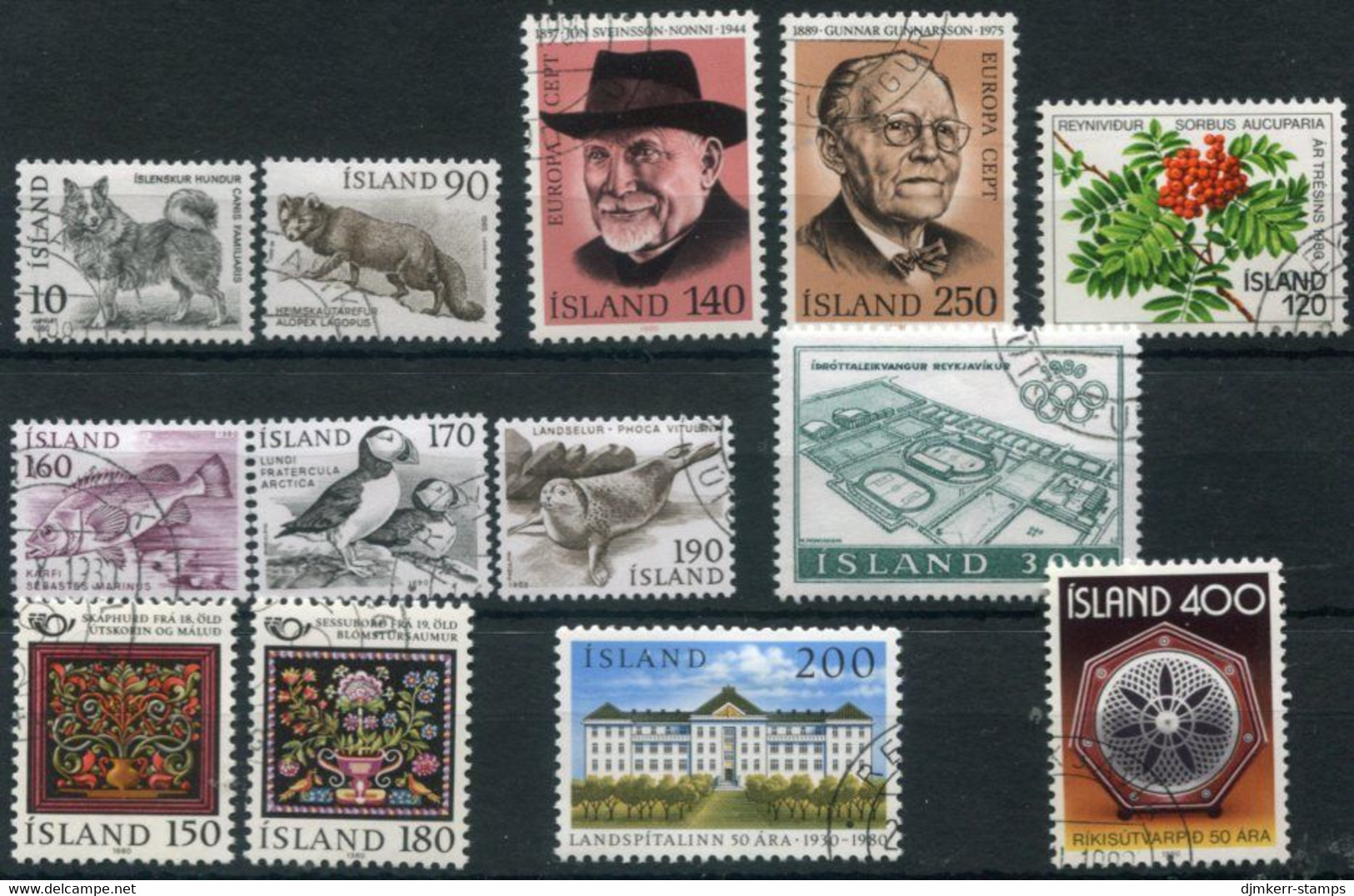 ICELAND 1980 Complete Issues Used.  Michel 550-562 - Used Stamps
