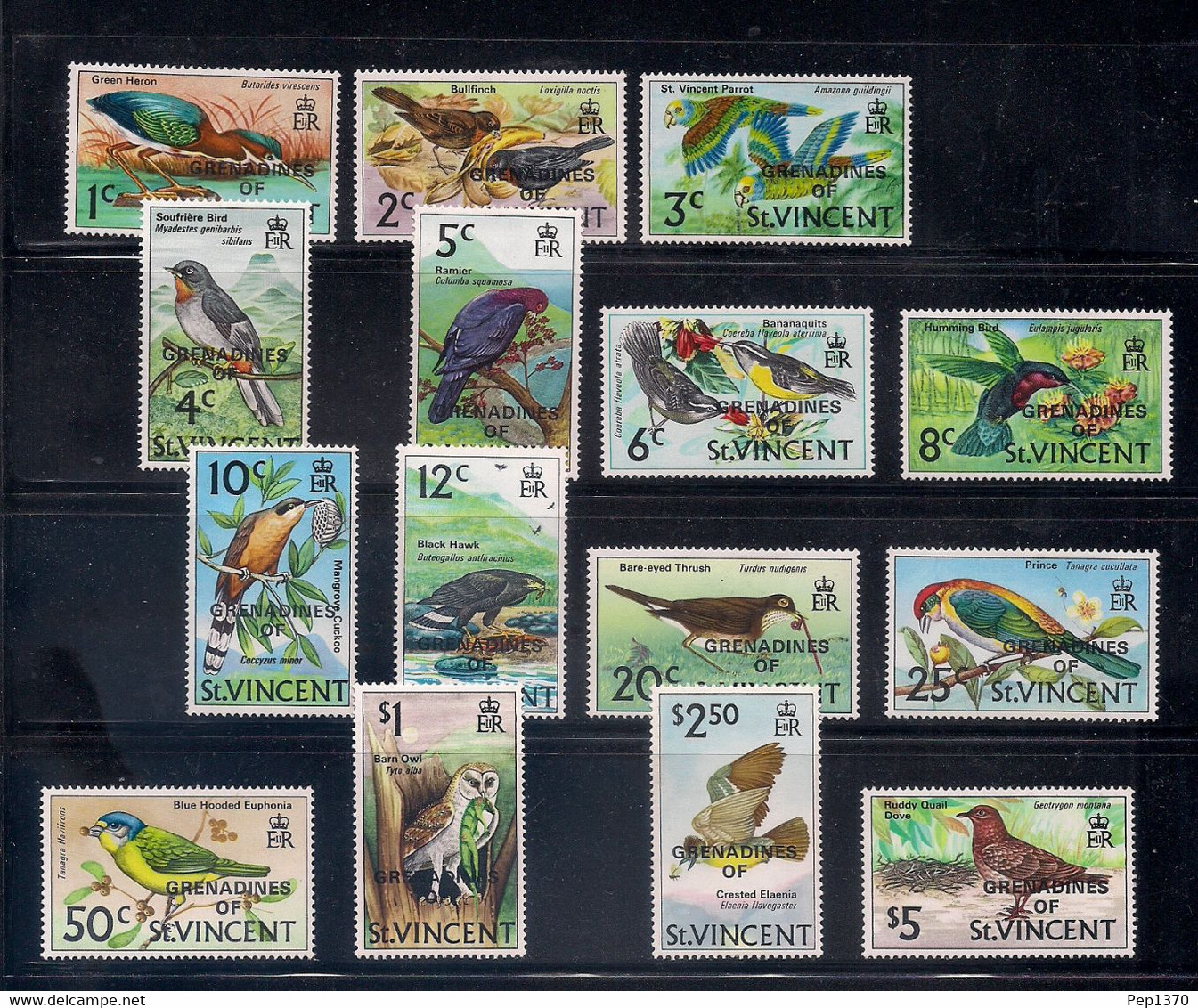 ST VINCENT 1974 - AVES - PAJAROS - YVERT 3-17* - St.Vincent (1979-...)