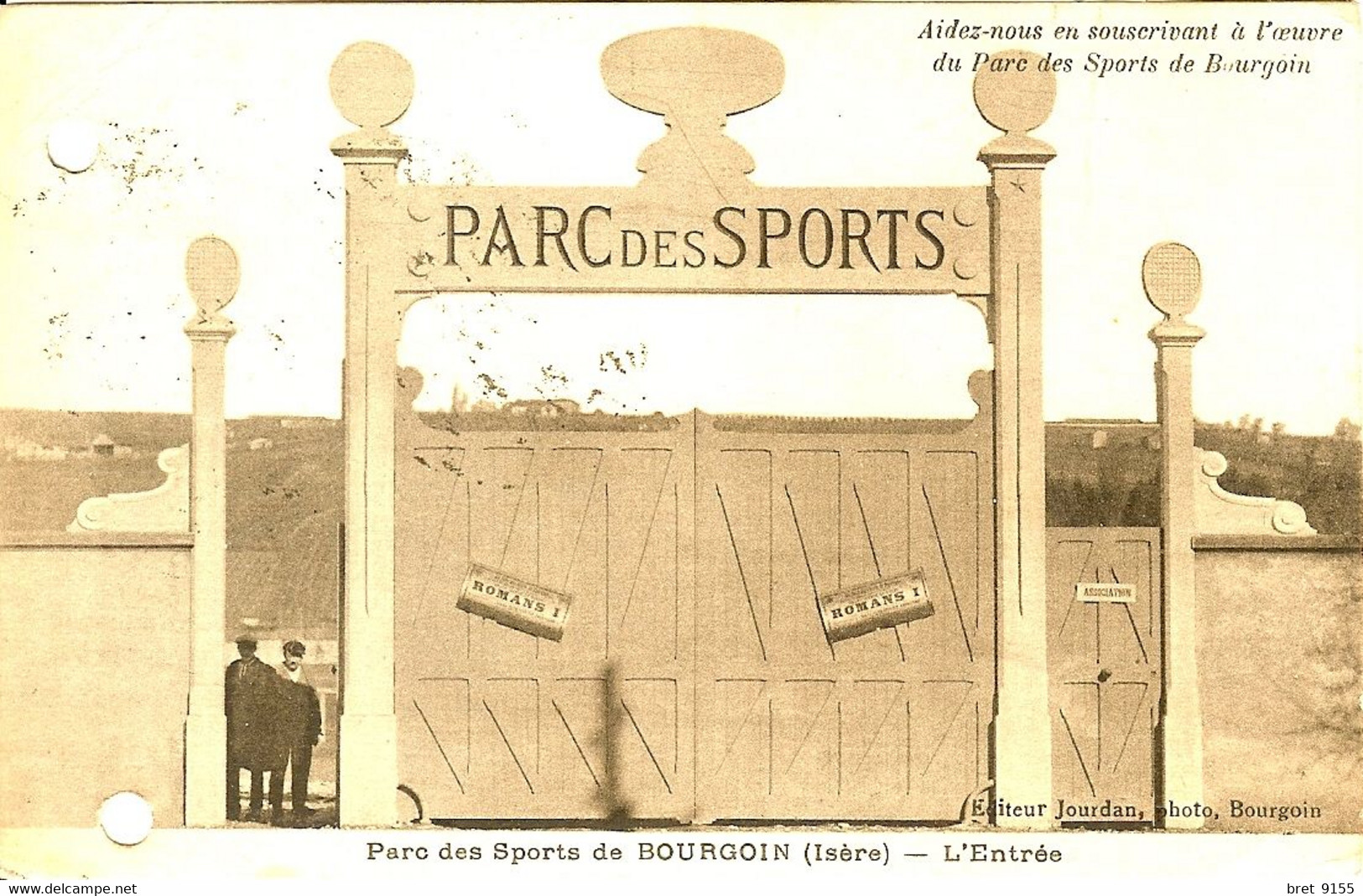 38 BOURGOIN PARC DES SPORTS QUINCAILLERIE RAJON FILS CARTE UTILISEE POUR COMMANDE A BLOT GALLAND TOURNUS - Bourgoin