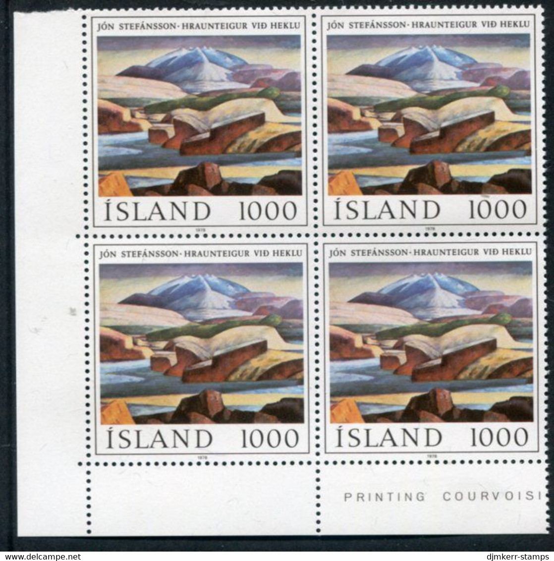 ICELAND 1978 Painting Block Of 4 MNH / **.  Michel 535 - Neufs