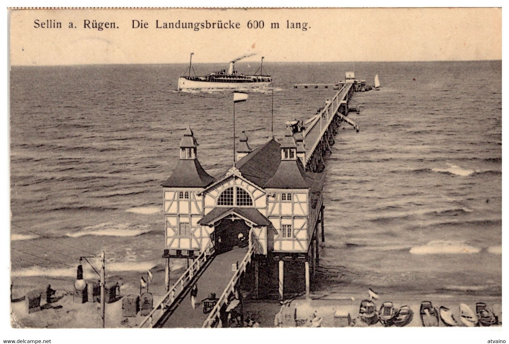 Germany Deutsche RUGEN VINTAGE PHOTO POSTCARD - 1900s - Sellin