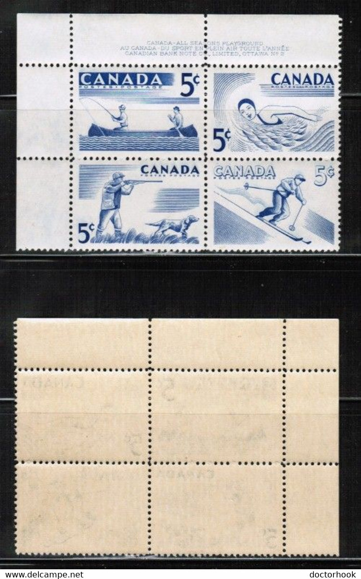 CANADA   Scott # 365-8** MINT NH PLATE #2 BLOCK OF 4 CONDITION AS PER SCAN (LG-1455) - Plate Number & Inscriptions