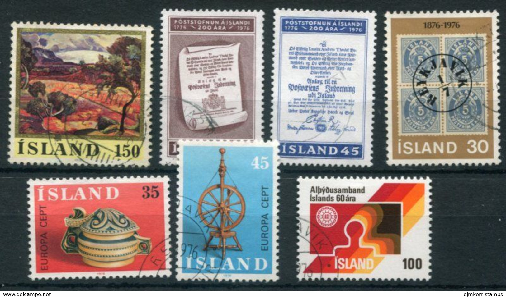 ICELAND 1976 Complete Issues  Used.  Michel 513-519 - Used Stamps