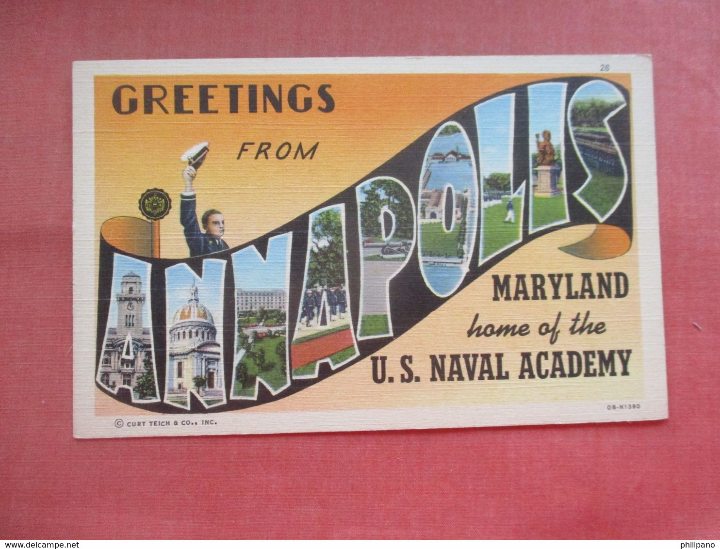 Greetings  US Naval Academy  Annapolis – Naval Academy - Maryland          Ref 5595 - Annapolis – Naval Academy