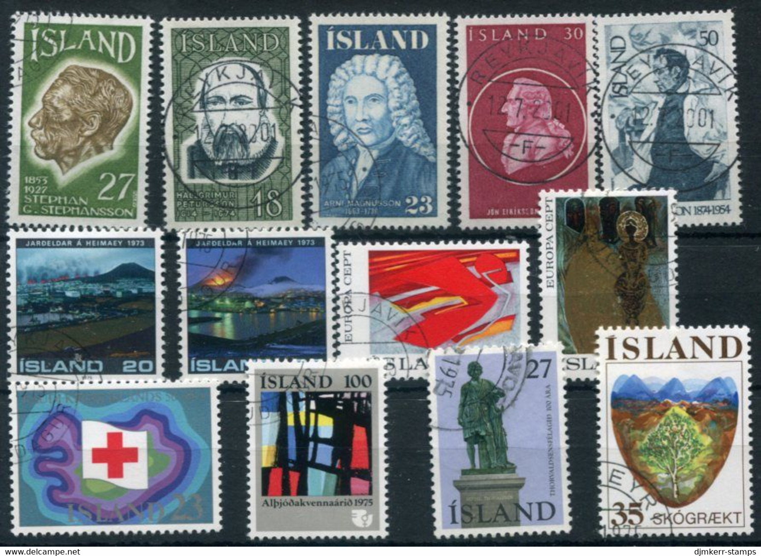 ICELAND 1975 Complete Issues  Used.  Michel 500-512 - Gebruikt