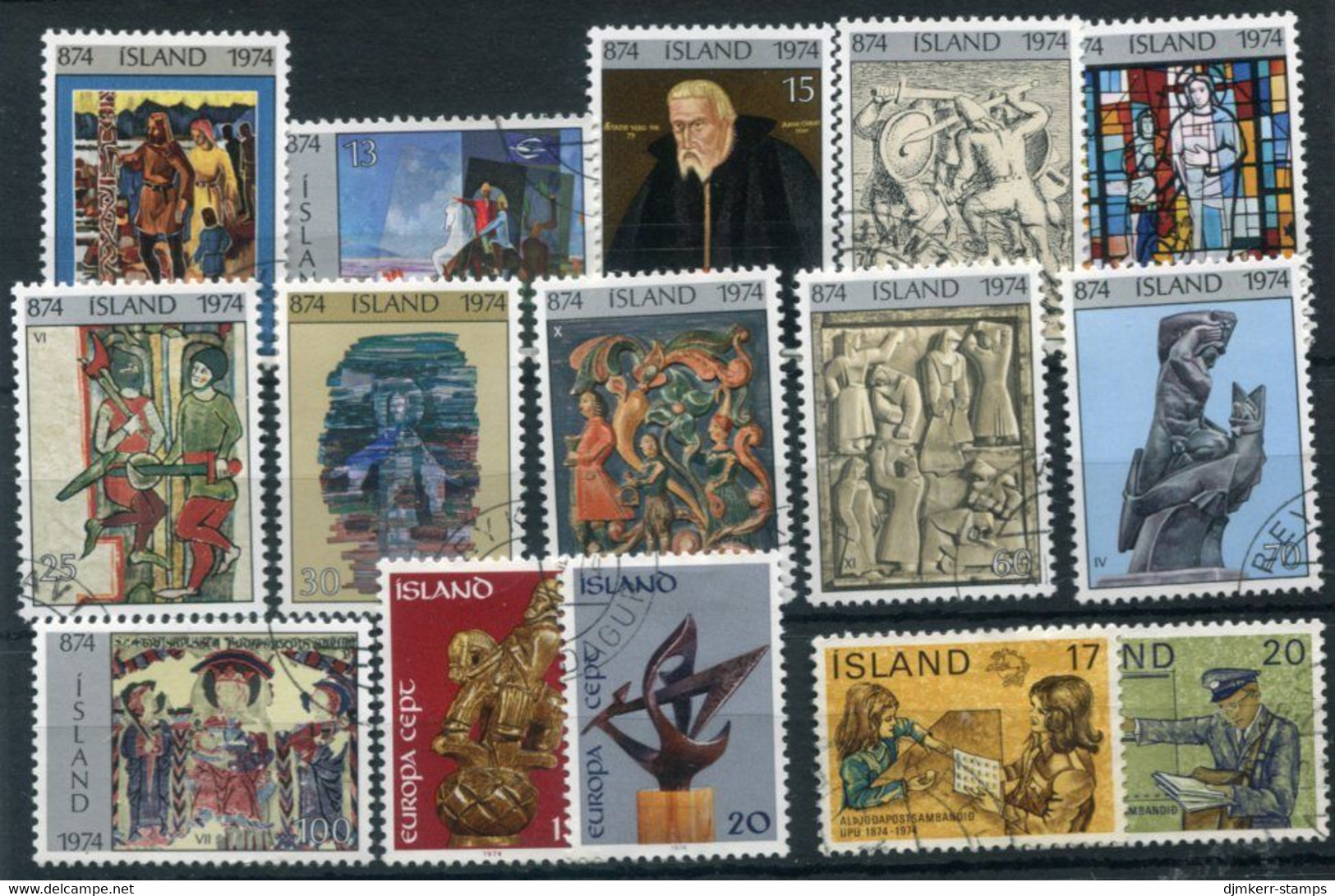 ICELAND 1974 Complete Issues  Used.  Michel 485-499 - Used Stamps