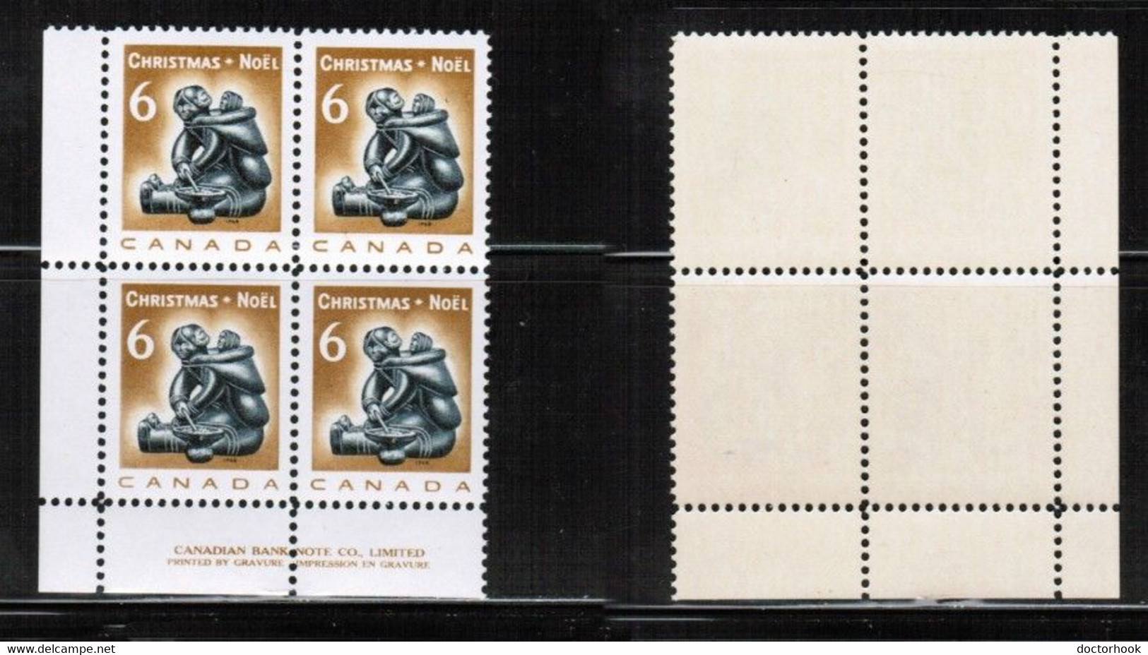 CANADA   Scott # 489** MINT NH INSCRIPTION BLOCK Of 4 CONDITION AS PER SCAN (LG-1461) - Plate Number & Inscriptions