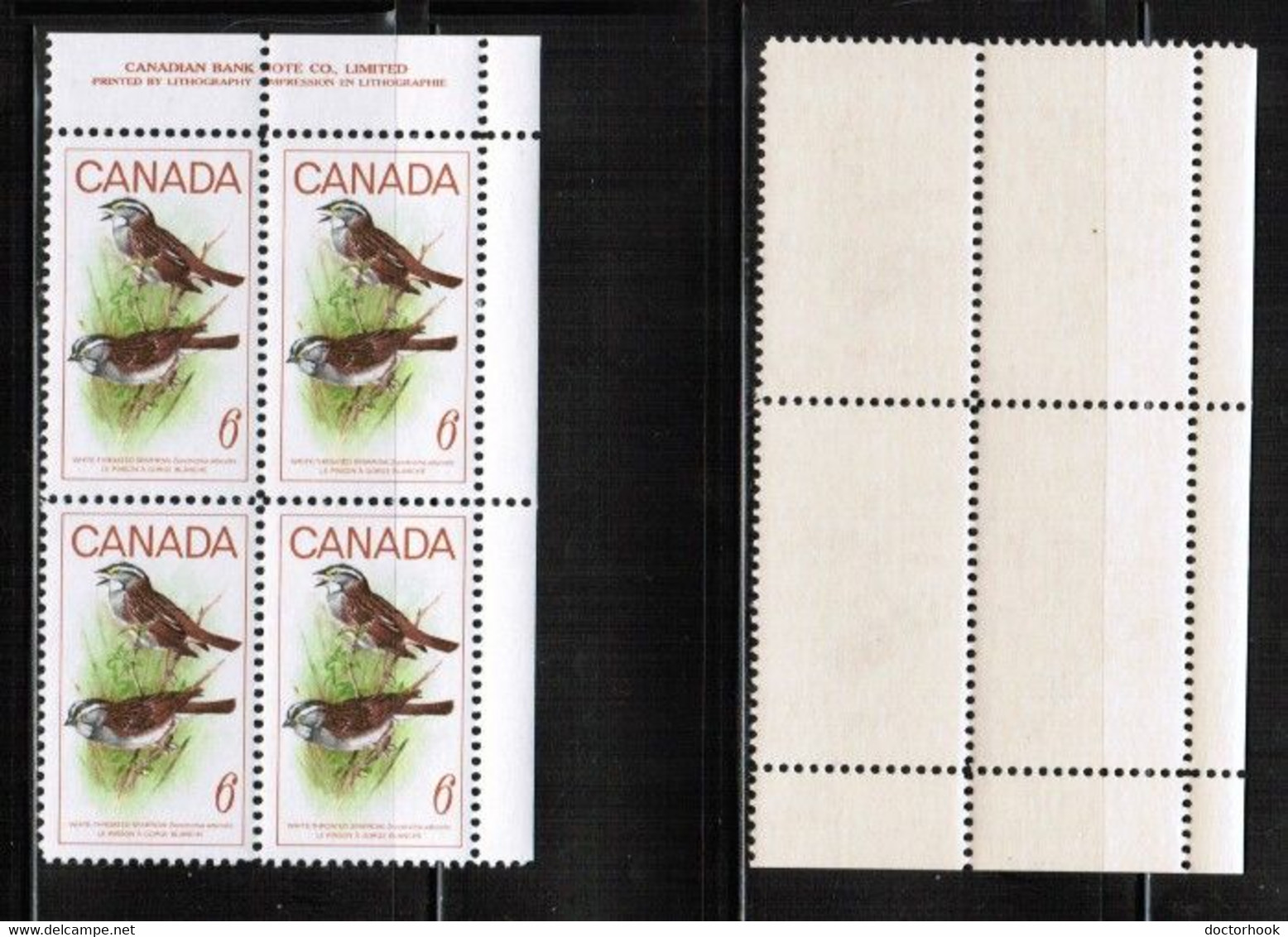 CANADA   Scott # 496** MINT NH INSCRIPTION BLOCK Of 4 CONDITION AS PER SCAN (LG-1463) - Num. Planches & Inscriptions Marge