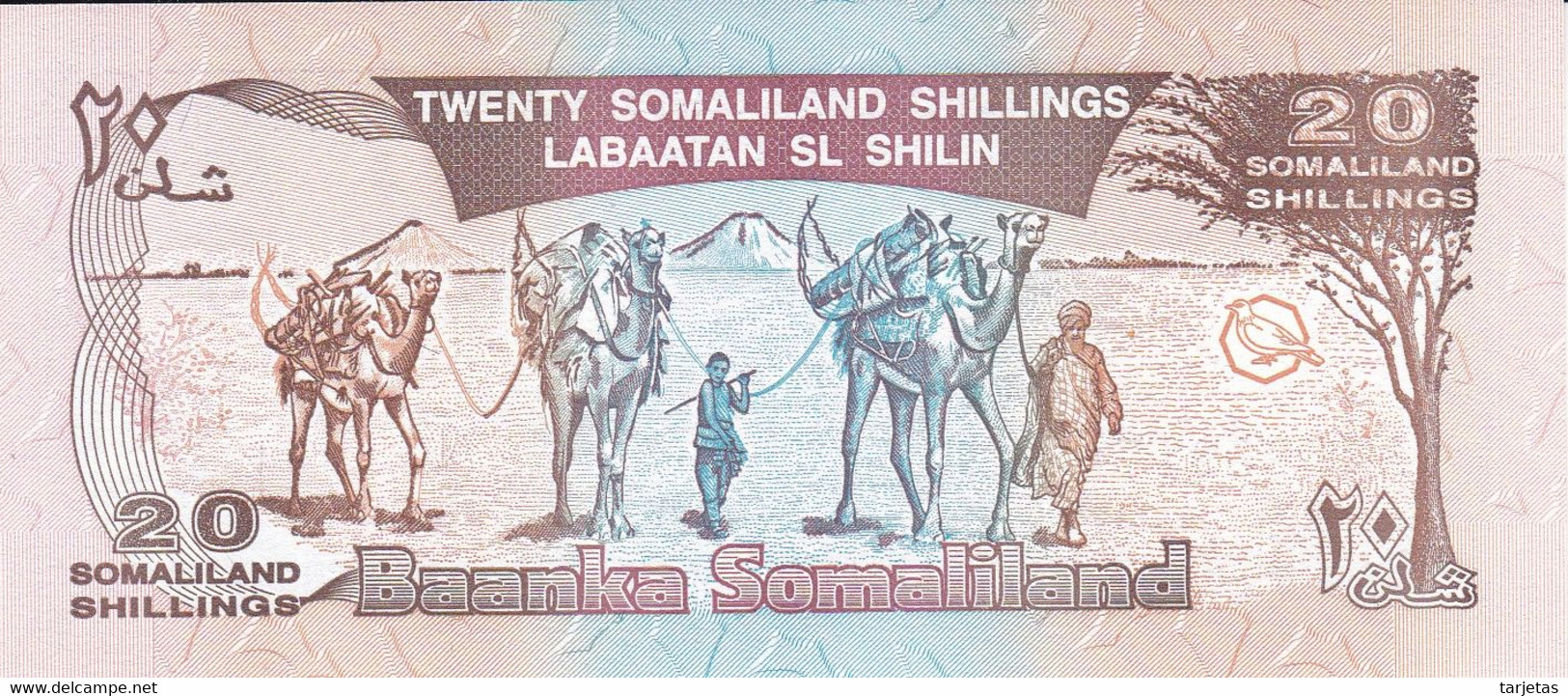 BILLETE DE SOMALIA DE 20 SHILLINGS DEL AÑO 1996 SIN CIRCULAR (UNC)    (BANKNOTE) - Somalia