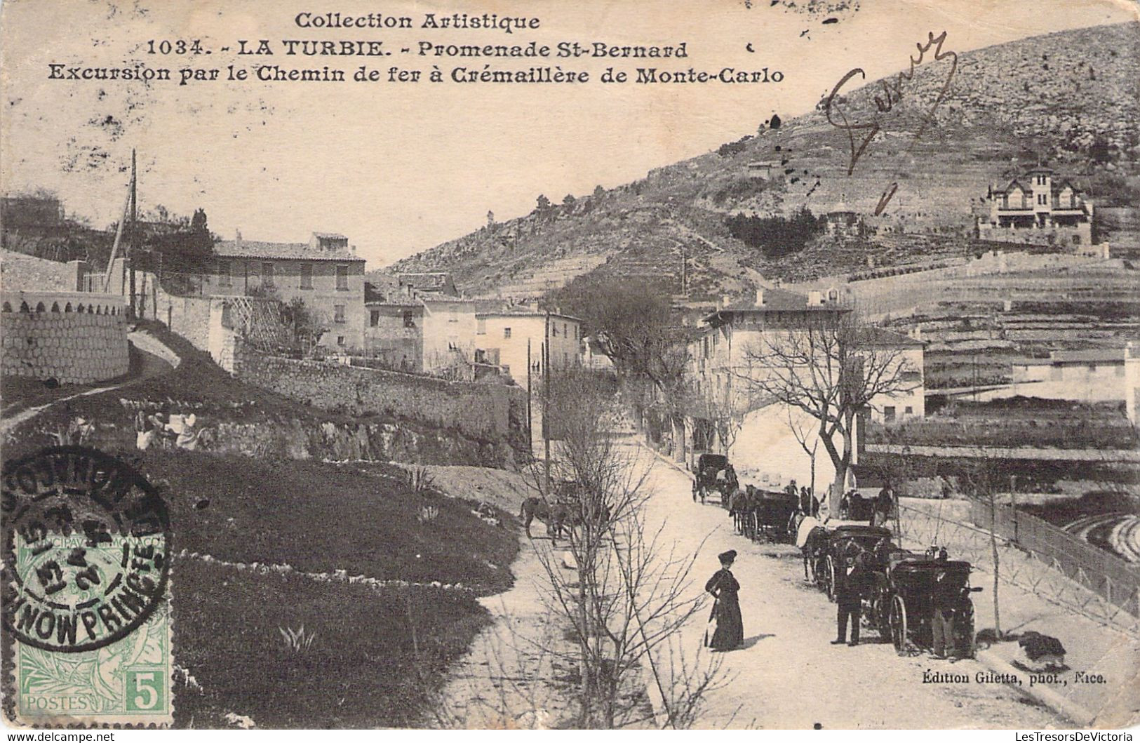 CPA La Turbie - Promenade St Bernard - Excursion Par Le Chemin De Fer à Cremaillère De Monte Carlo - La Turbie