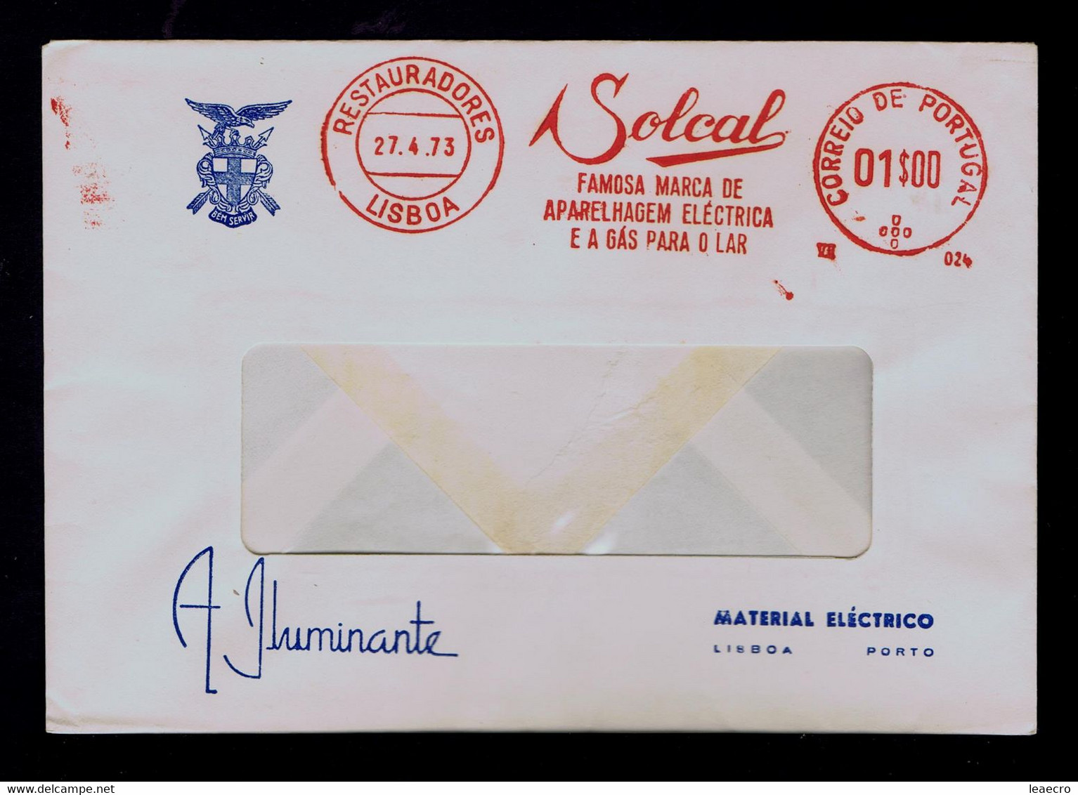 Gc6571 PORTUGAL EMA SOLCAL "famouse Mark Electric Material Subjects + Gás For Houses" Sciences Mailed 1973 - Gas