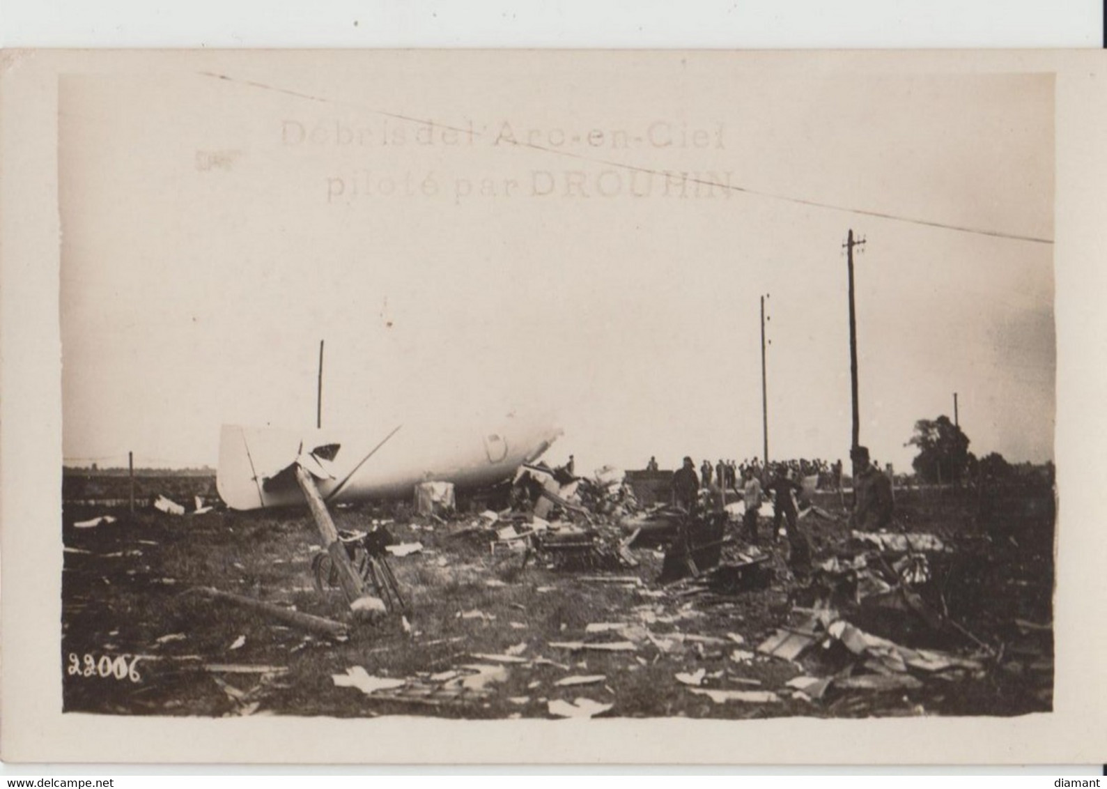 CARTE PHOTO - Débris De L'Arc-en-Ciel Piloté Par DROUHIN - COUZINET Le 08 Août 1928 - Le Bourget - Bon Etat - Accidents