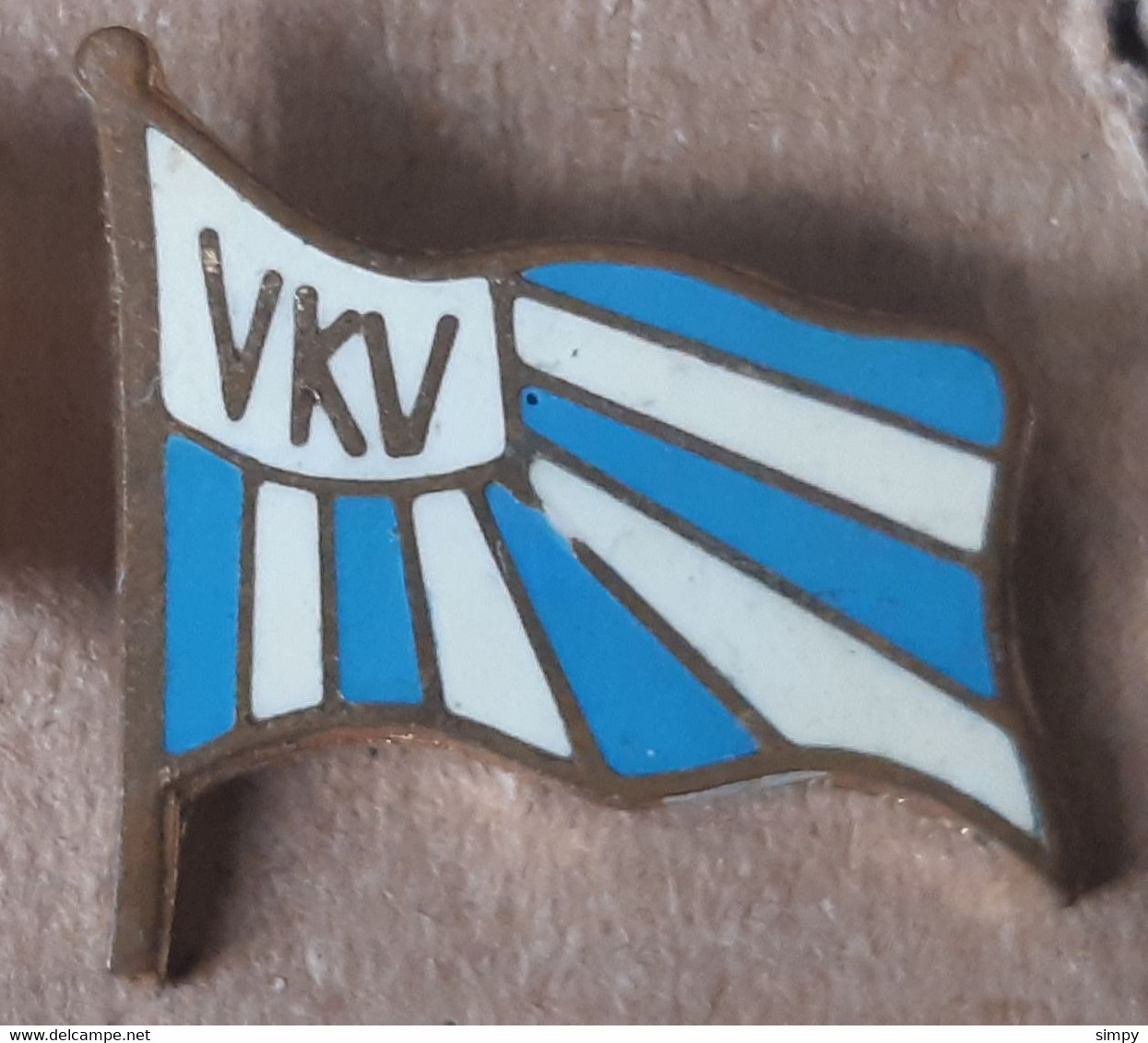 Rowing  Club VKV Vukovar Croatia Vintage Enamel Badge Pin - Remo