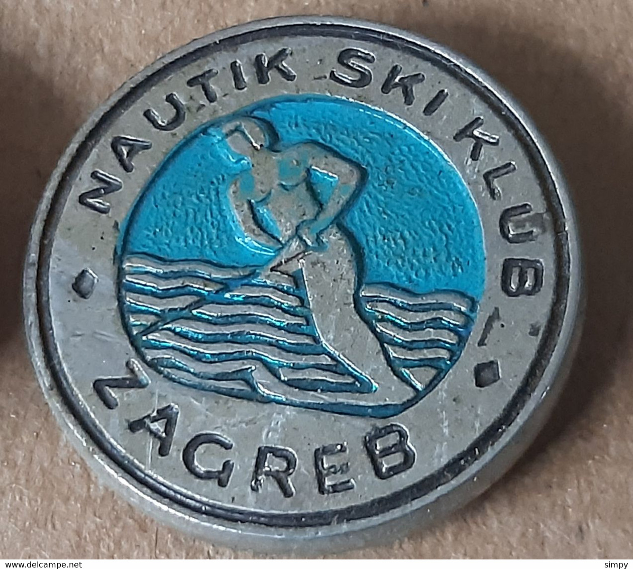 Water Skiing Nautic Club Zagreb Vintage Croatia Ex Yugoslavia Badge Pin - Sci Nautico