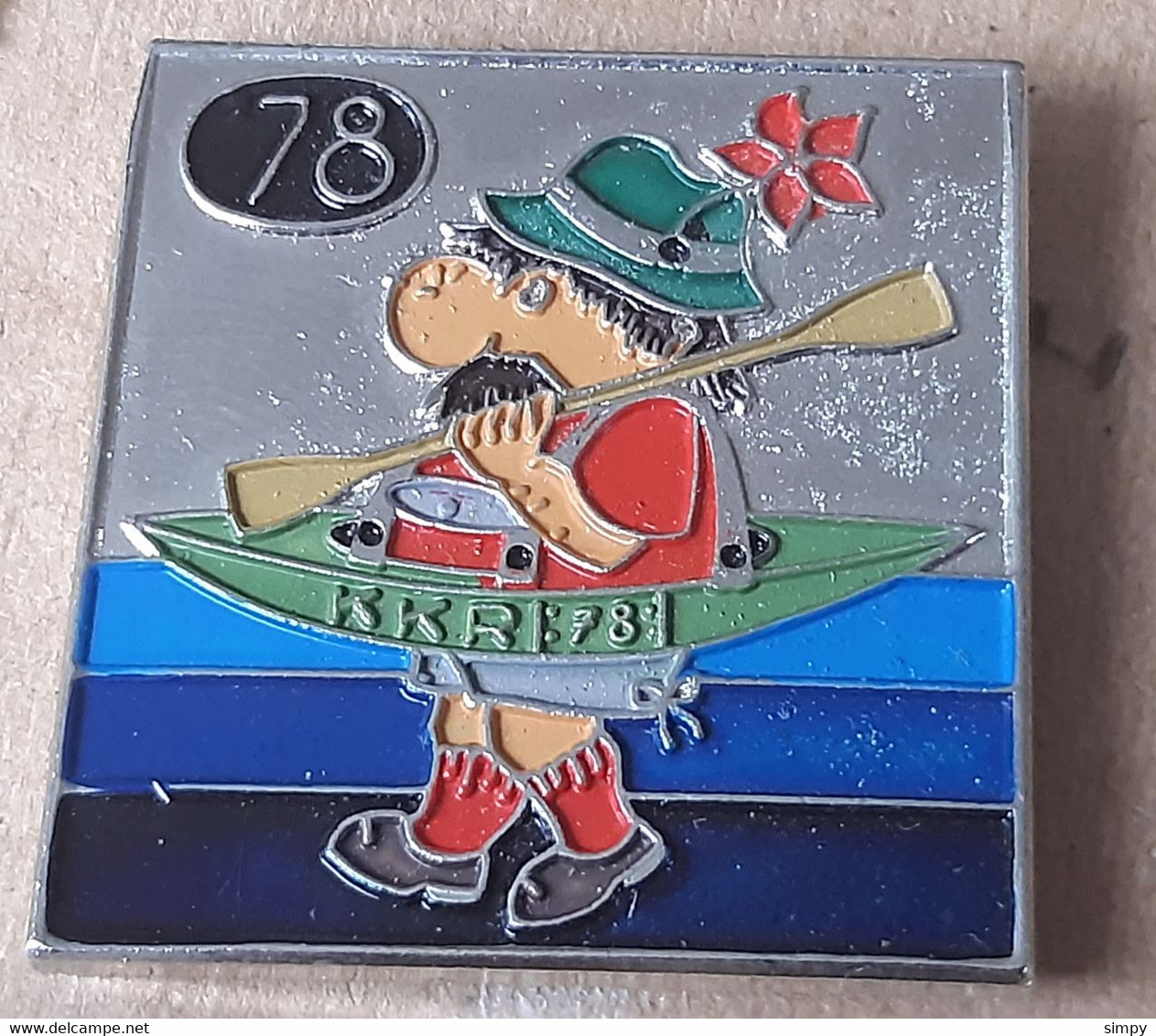 Rowing  Kayak Canue Yugoslavia 1978  Badge Pin - Rowing