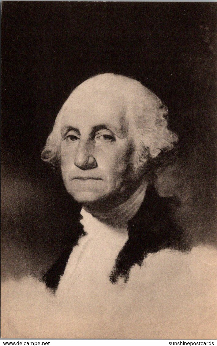 Portrait Of George Washington By Gilbert Stuart Albertype - Presidentes