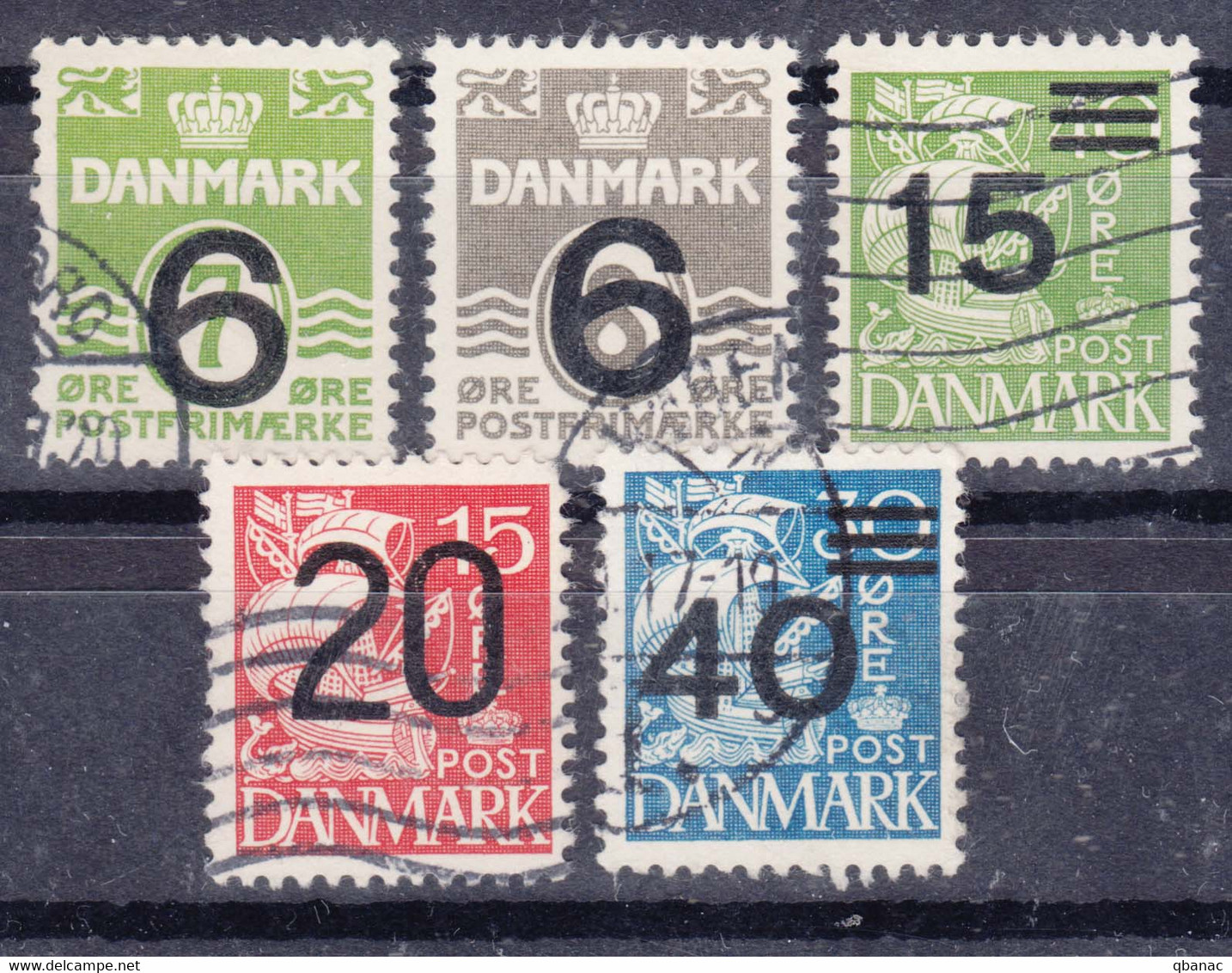 Denmark 1940 Mi#253-257 Used - Gebraucht