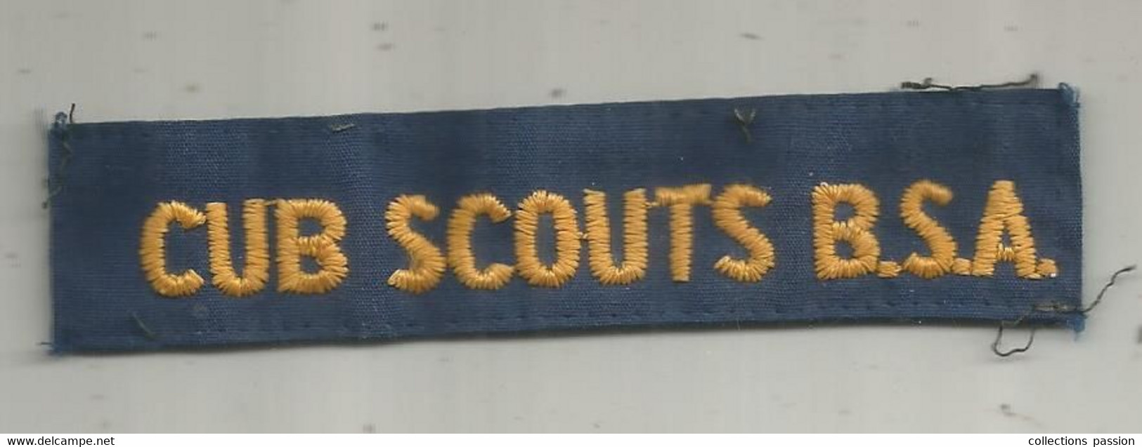 écusson Tissu , Scouts , Scout , Scoutisme , CUB SCOUTS B.S.A.,100 X 25 Mm - Patches