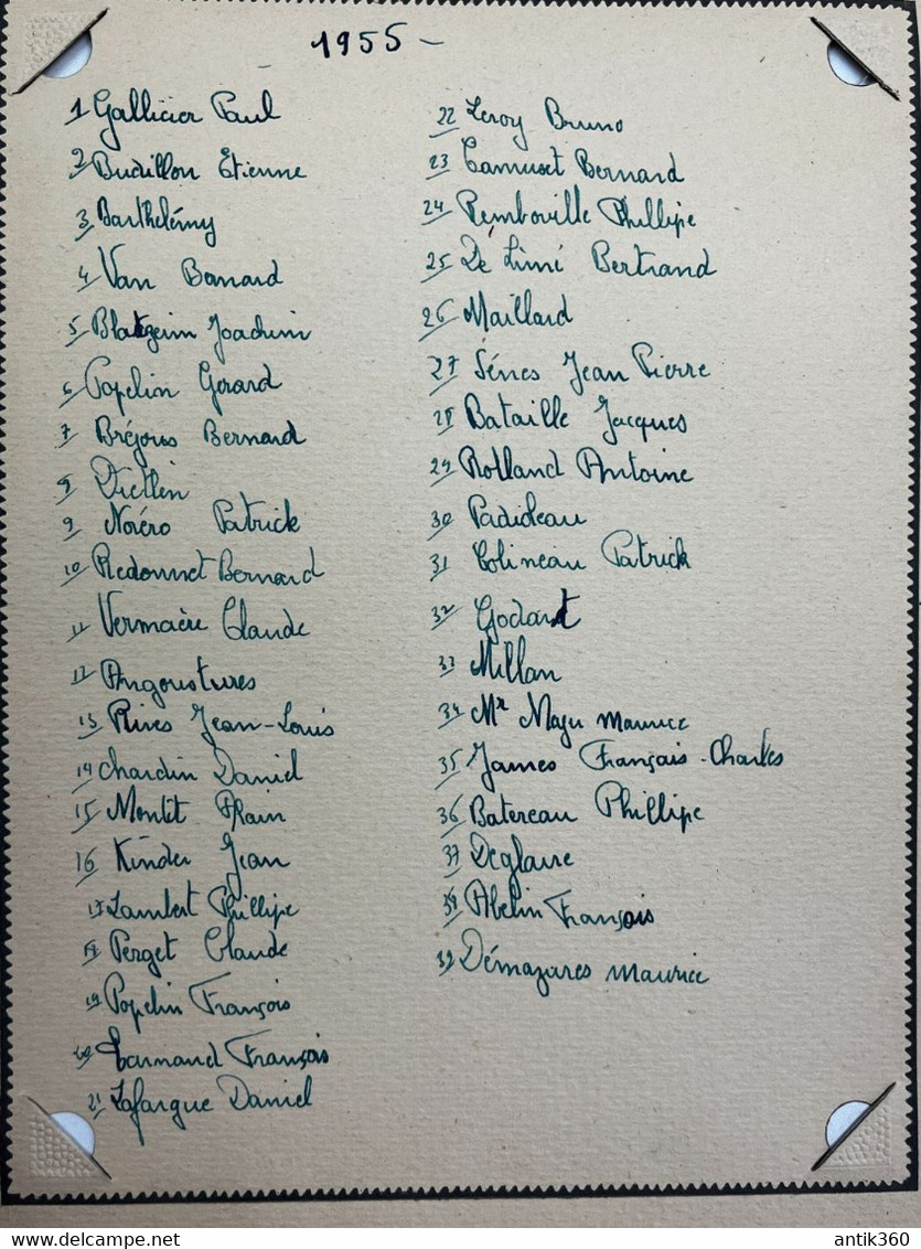 Photo De Classe David Et Vallois LEVALLOIS-PARIS 1955 Groupe De Collégiens Identifiés Au Dos - Otros & Sin Clasificación