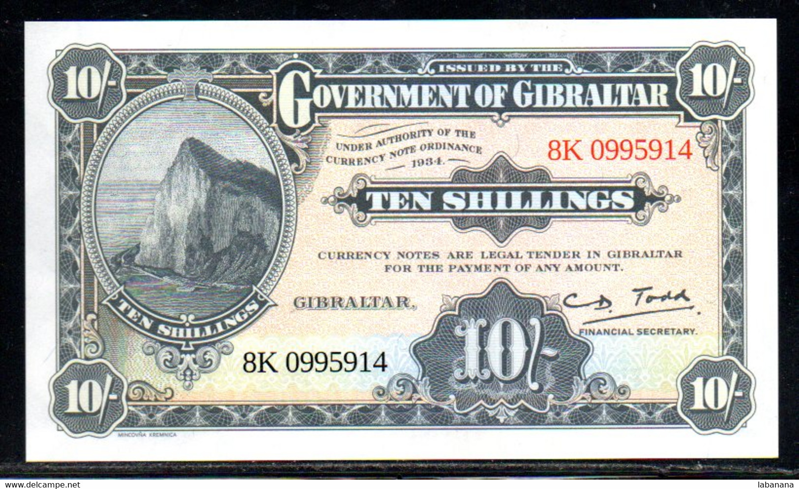 659-Gibraltar 10 Shillings Commémoratif 2018 8K039 Neuf - Gibraltar