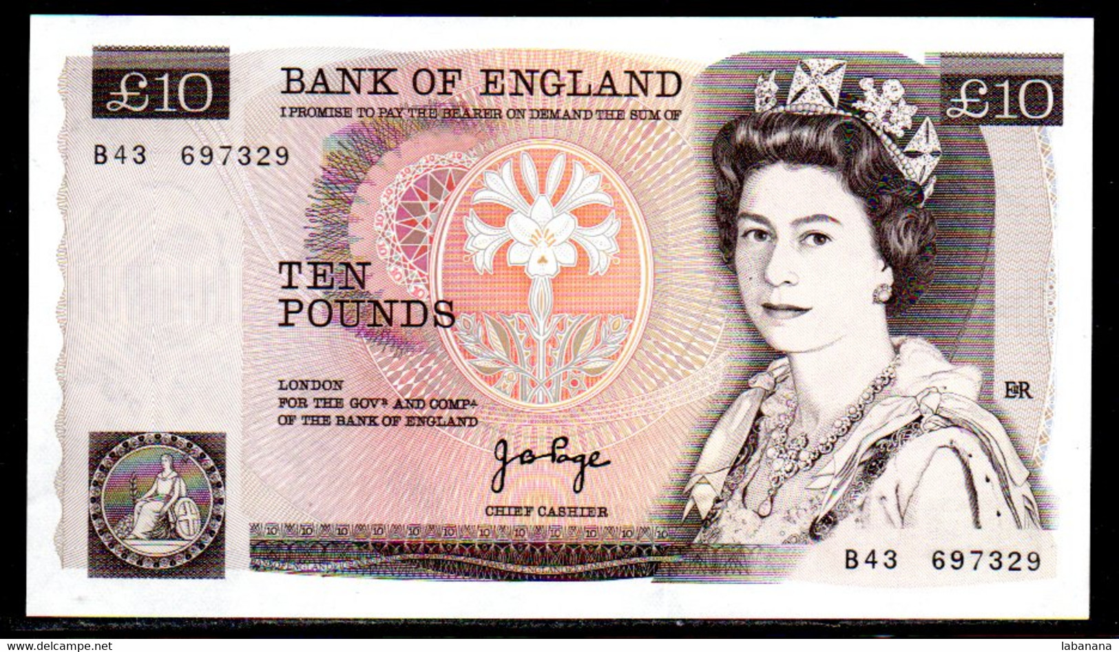 659-GB 10£ 1970/75 B43 Neuf, Trace De Trombonne - 10 Pounds