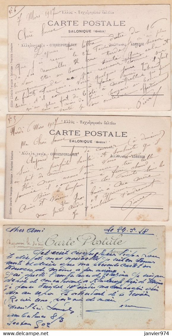 Salonique – Grèce - 3 Cartes Postales Différentes 1917 Et 1918 - Griechenland