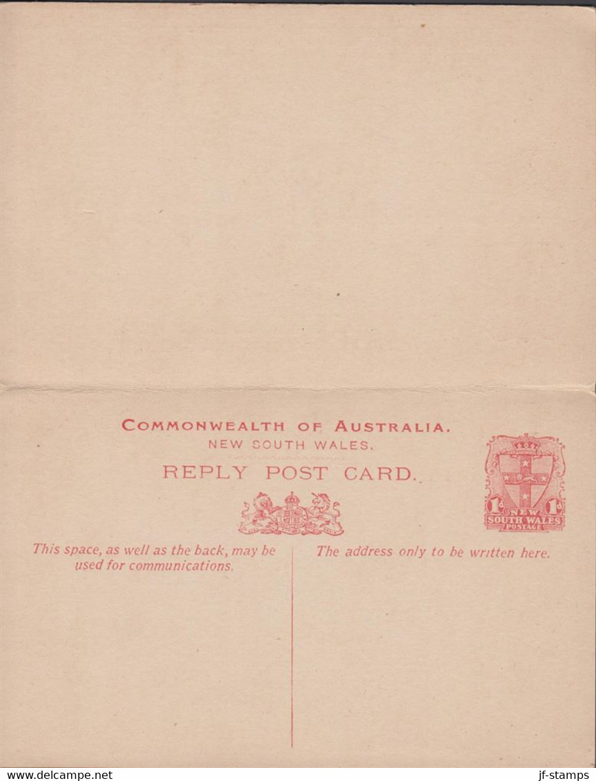 1896. NEW SOUTH WALES. COMMONWEALTH OF AUSTRALIA. POST CARD 1 D + 1 D With Reply.  - JF430262 - Brieven En Documenten