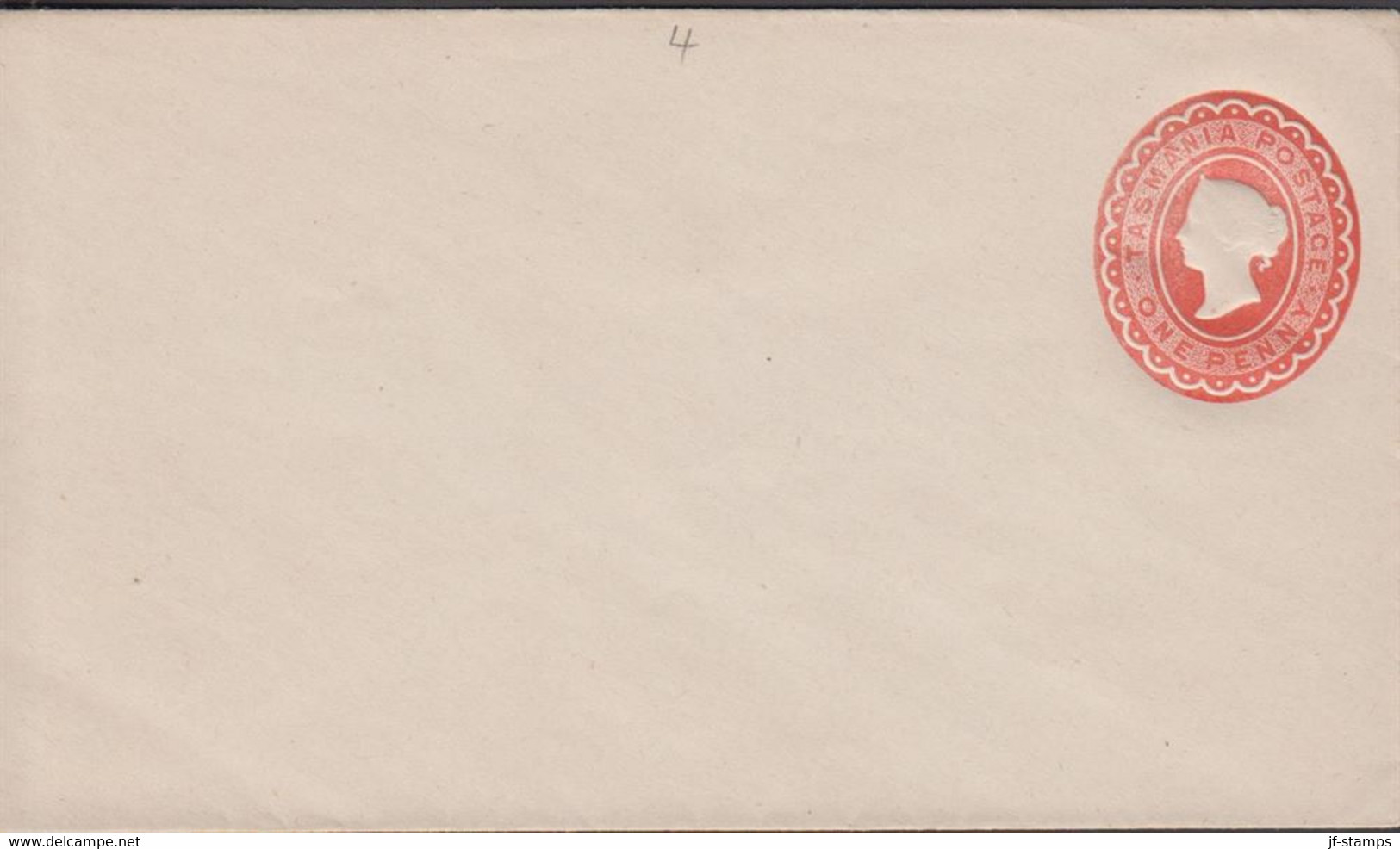 1878. Tasmania. TASMANIA. Victoria. Envelope  ONE PENNY. - JF430289 - Covers & Documents