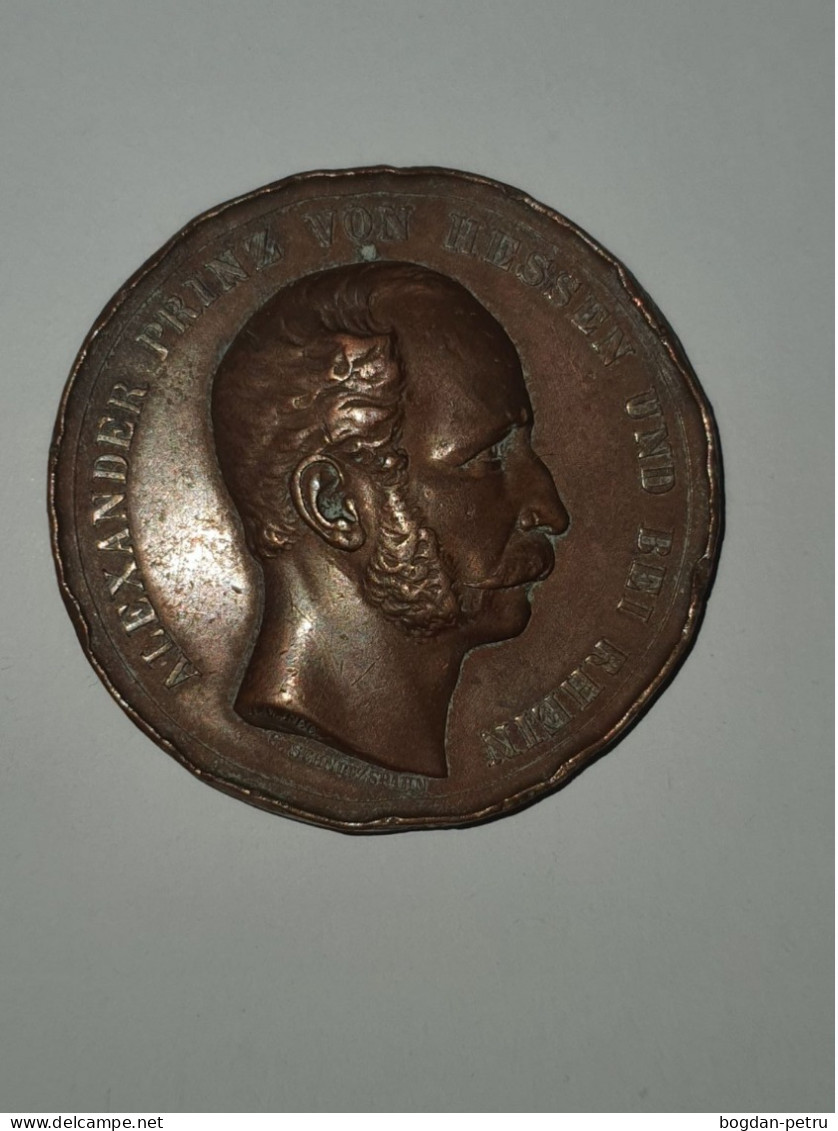 1859 Bronze Medal - GERMAN STATES HESSE Prince ALEXANDER - Royaux/De Noblesse