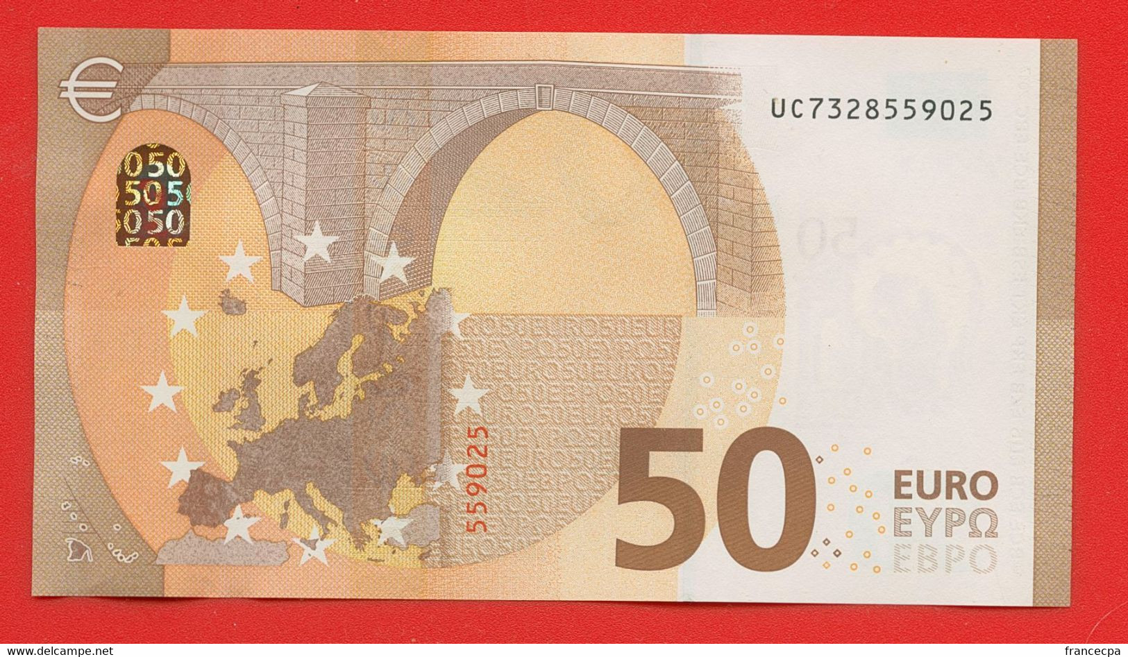 N° 05 - 50 Euros 2017 UC7328559025 - Impression U013D4 - Mario Draghi - 50 Euro