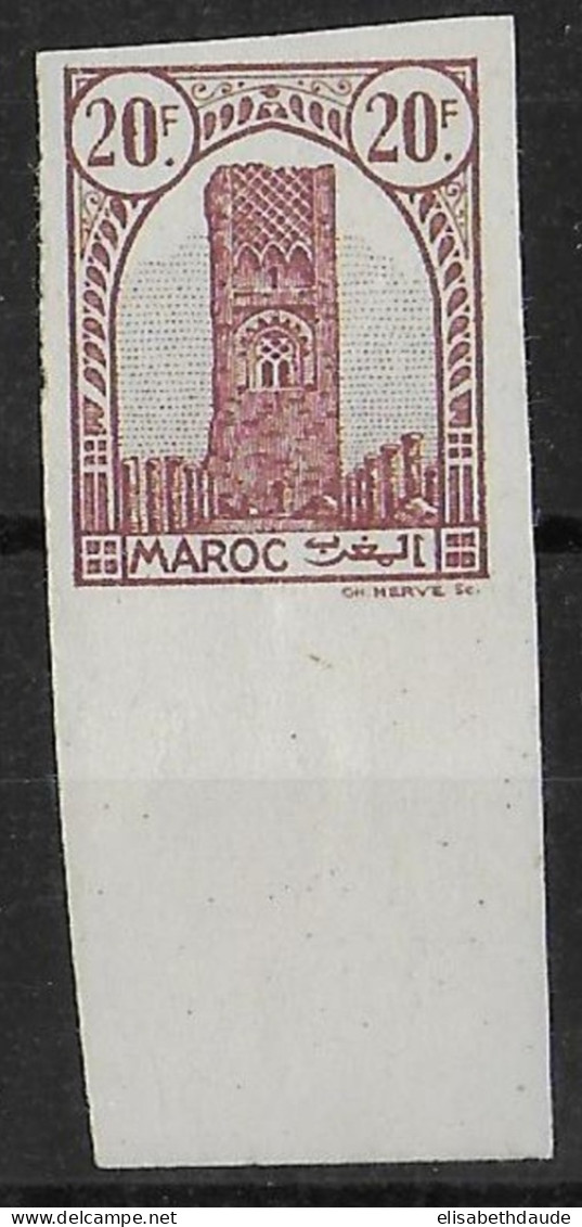 MAROC - YVERT N° 222 NON DENTELE ** MNH - - Unused Stamps